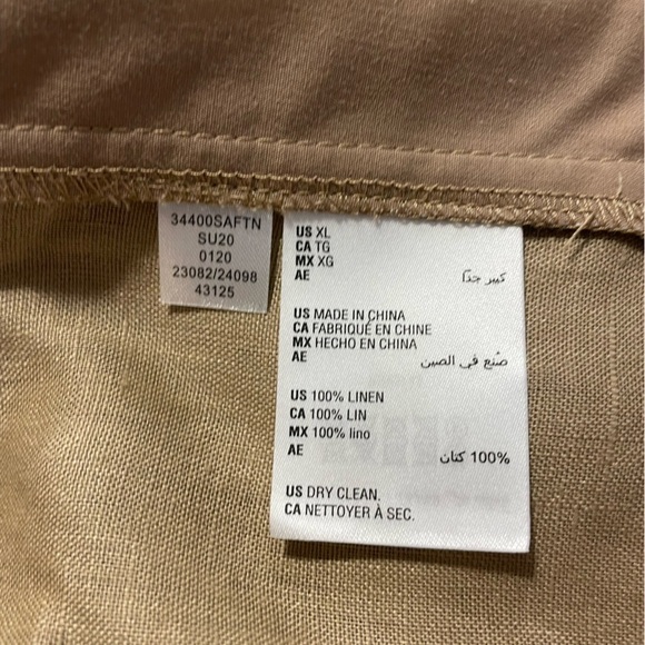 Tasso Elba Mens Tropical Weight LINEN Classic Fit Sportcoat Tan - Picture 6 of 6